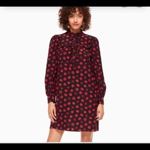 Kate Spade Poppy print long sleeve dress